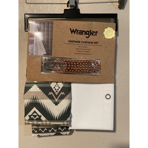 Wrangler Other - Wrangler Shower Curtain Set with western aztec print NWT